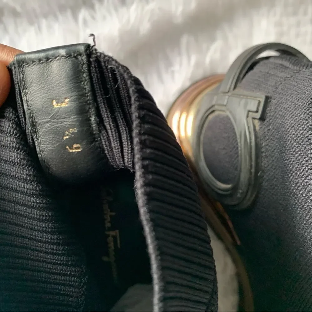 FERRAGAMO BLACK SNEAKERS